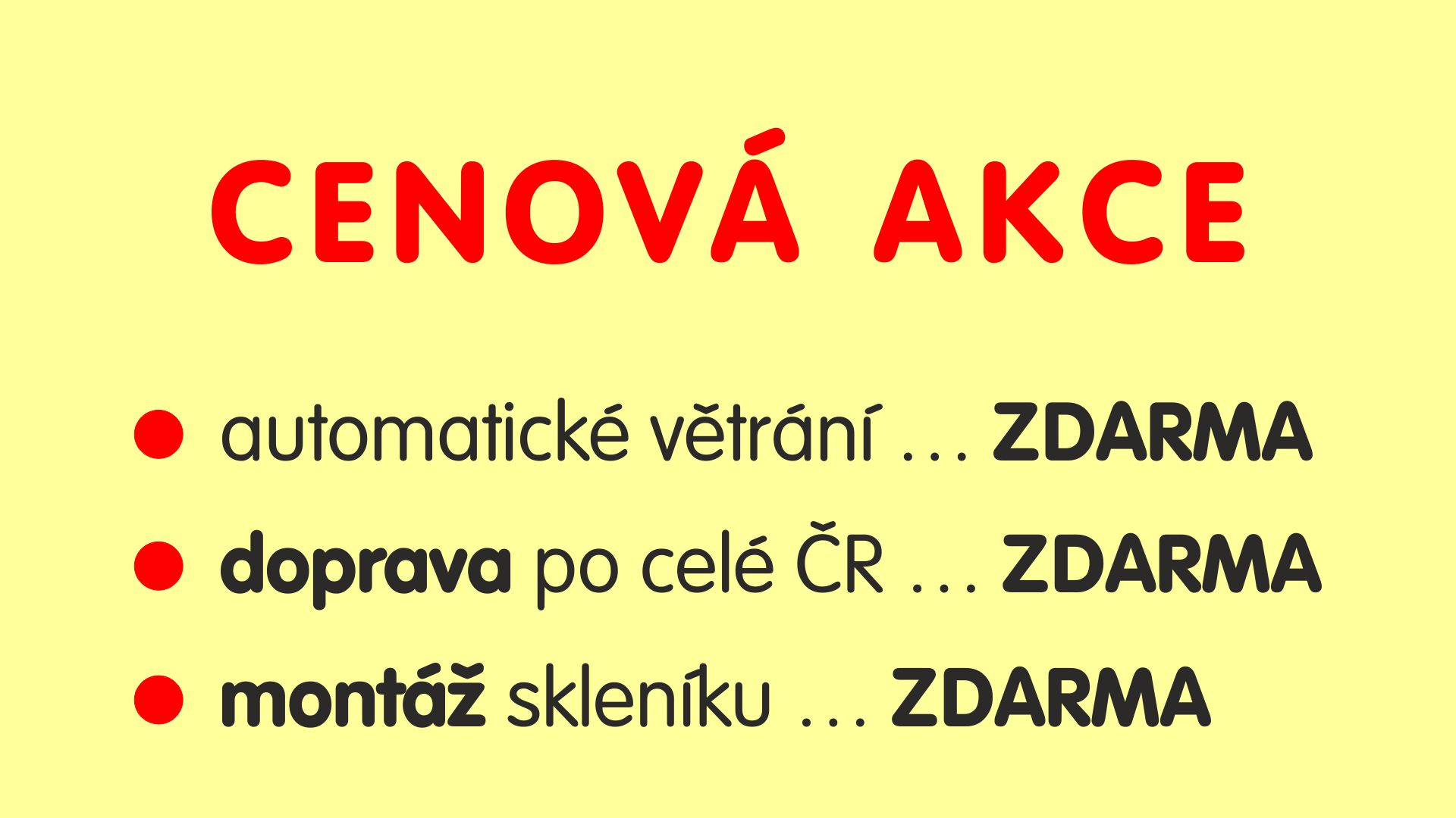 Automatické větrání + doprava + montáž ZDARMA jako dárek od nás